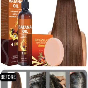 Batana Oil Shampoo Bar 3pcs - Solid Hair Care With Castor Oil, Coconut Oil & Polygonum