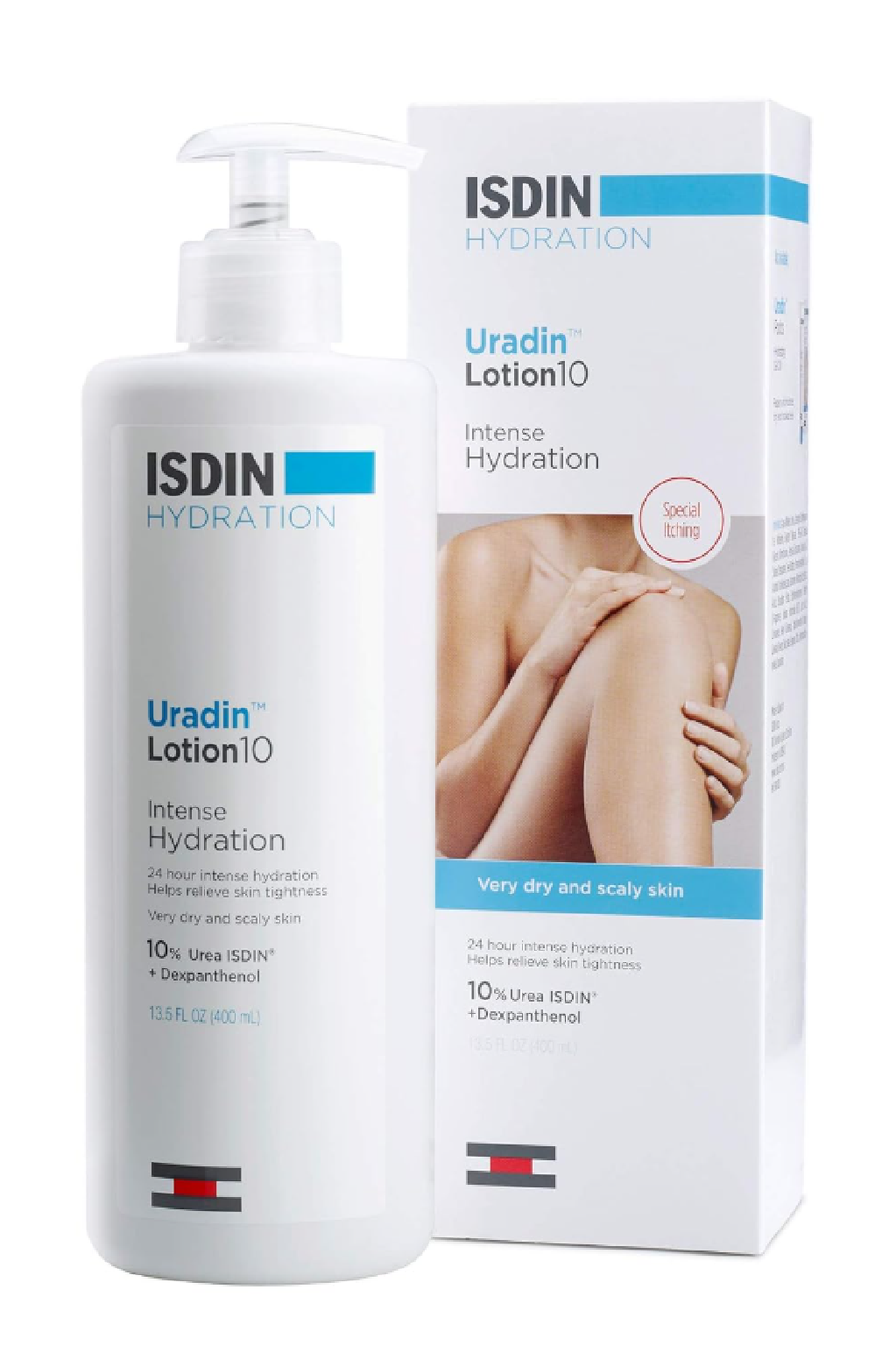 ISDIN Body Lotion Uradin 10, 24-Hour Intense Hydration, Non-Greasy, Fast-Absorbing Moisturizer