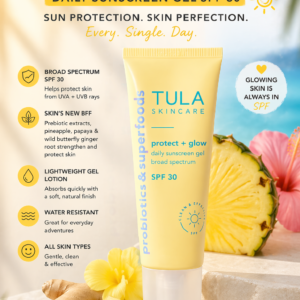 TULA Skin Care Protect + Glow Daily Sunscreen Stick Gel Broad Spectrum SPF 30 Skincare-First